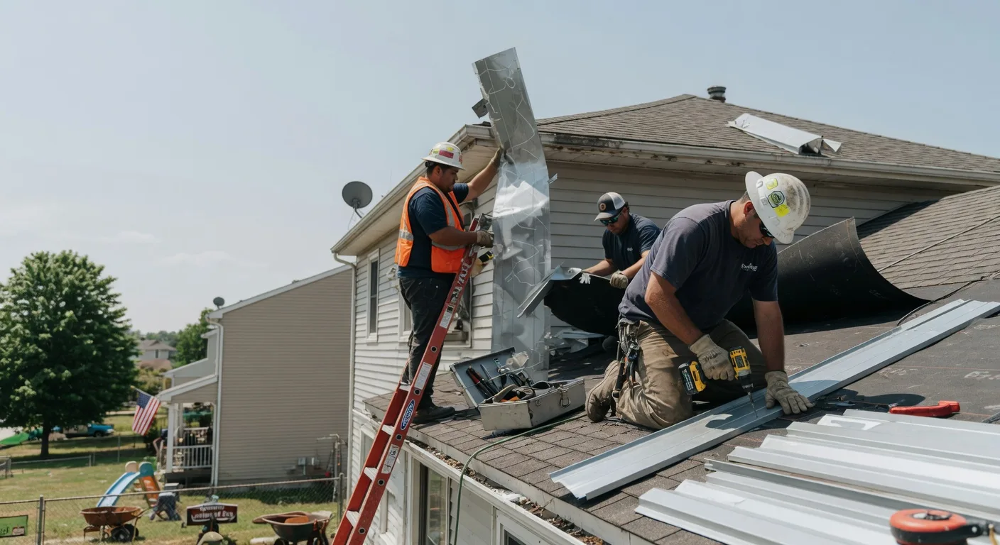 Storm Damage Metal Roof Repair in South Wales, NY